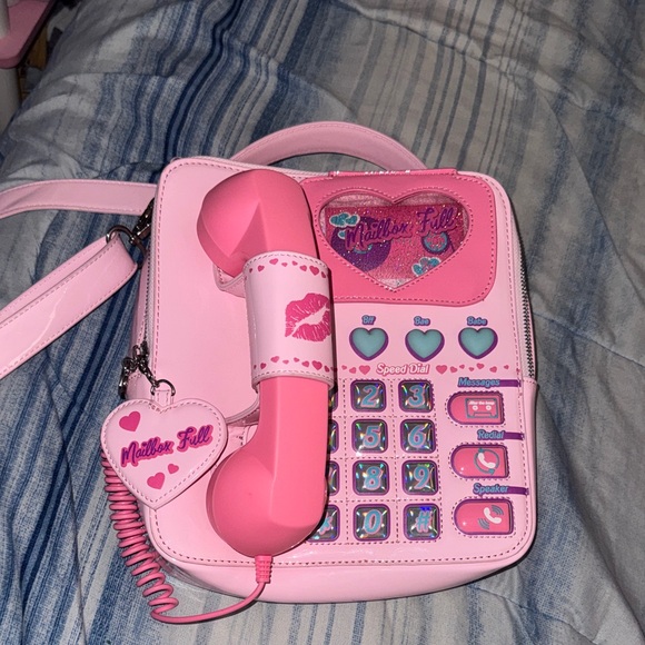 Dolls Kill Handbags - Dolls Kill Pink Phone Crossbody Bag